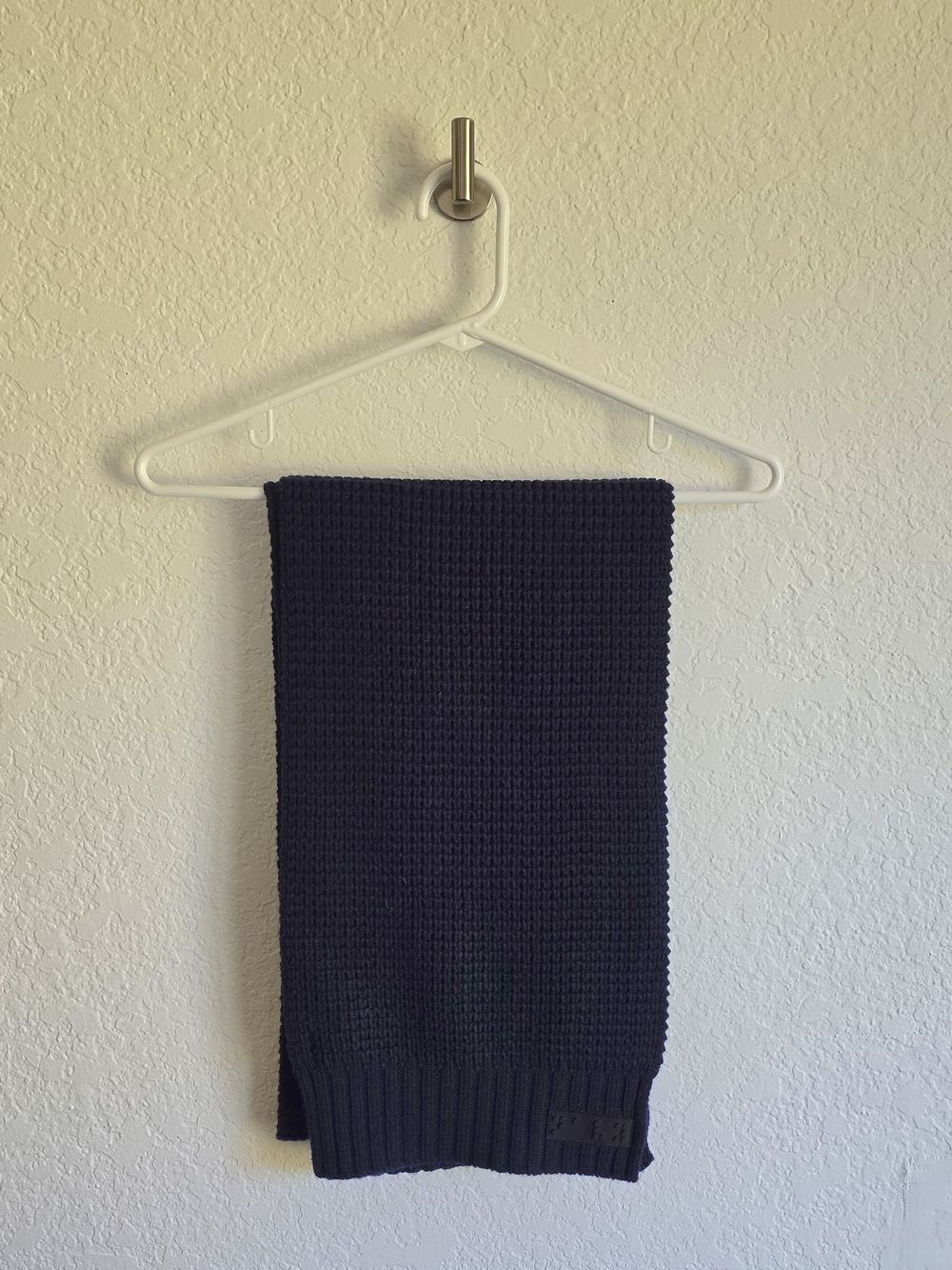 Men's Knit Scarf in Navy - Warm Everyday Accessory